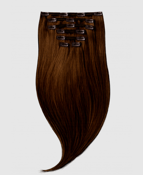 kvinna Clip-in Löshår Mörkbrun - Äkta Hår Sverige 