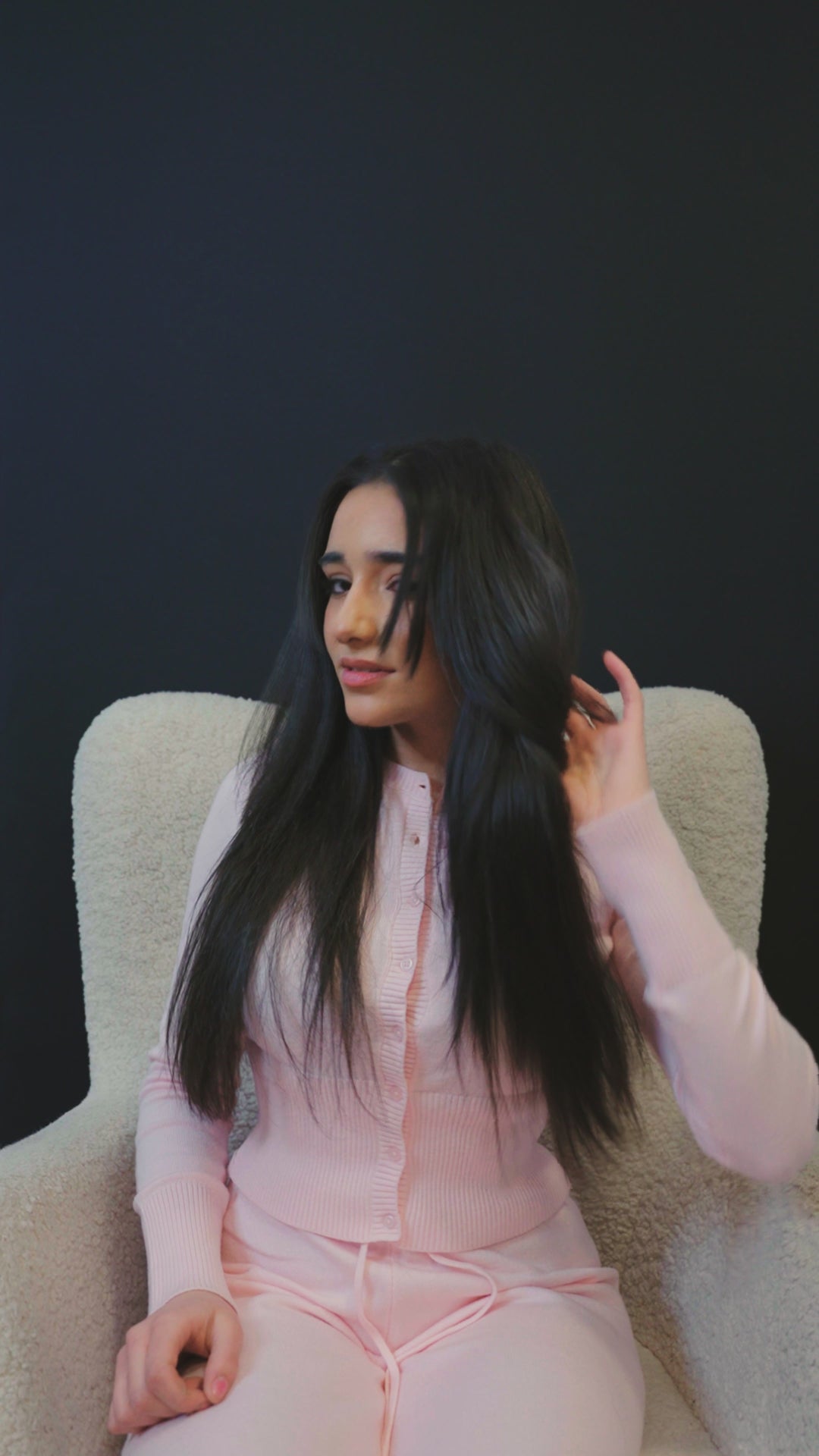 black hair extension pomaya